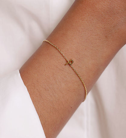 Design Letters Armbånd - P - 18K Guldbelagt
