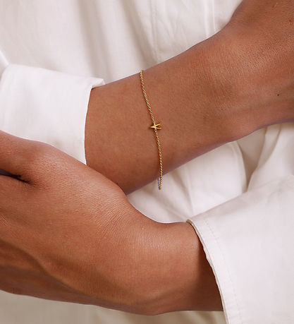 Design Letters Armbånd - V - 18K Guldbelagt