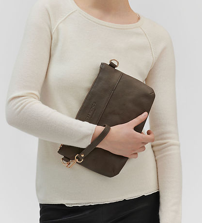 Rosemund Clutch - Taupe Brown/Gold