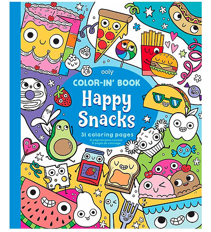 Ooly Malebog - Color-in' Book - Happy Snacks