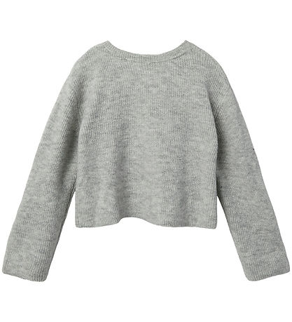 LMTD Bluse - Strik - NlfBowBack- Light Grey Melange