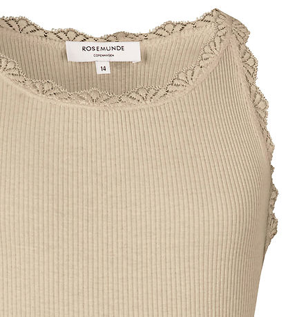 Rosemunde Top - Lang - Beathe - Rib - Silver Lining m. Blonder