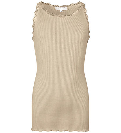 Rosemunde Top - Lang - Beathe - Rib - Silver Lining m. Blonder