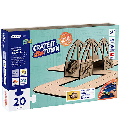 Crateit Kreasæt - Crateit Town - Træ - Dreamy Drawbridge - 20 De