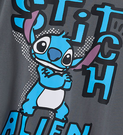 Name It T-Shirt - NkmDixie Stitch - Lava Smoke m. Print