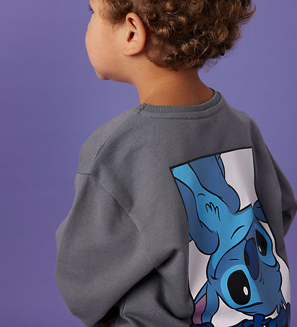 Name It Sweatshirt - NmmJeps Stitch - Lava Smoke