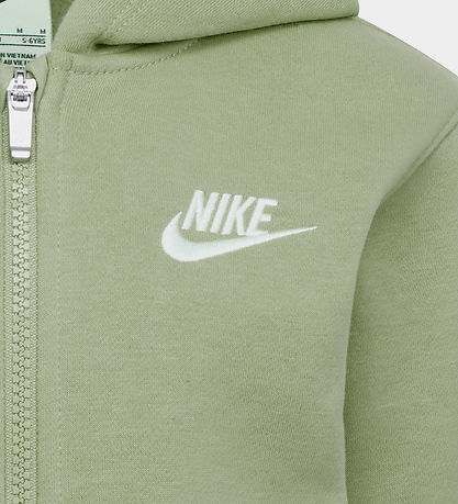Nike Sweatsæt - Oil Green m. Hvid