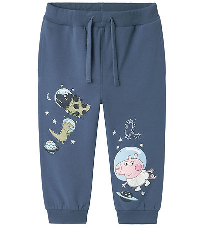 Name It Sweatpants - NmmDeb Peppa Pig - China Blue m. Print