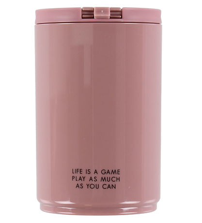 Design Letters Kop m. Sugerør - Travel - 330 ml - Rosa