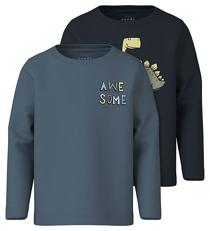 Name It Bluse - NmmVux - 2-pak - Dark Sapphire/China Blue/Awesom