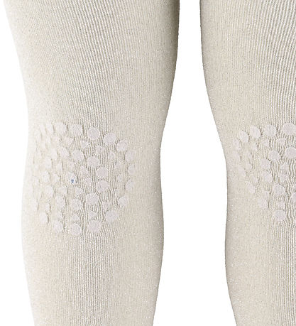 GoBabyGo Skridsikre Strømpebukser - Bambus - Ivory Glitter