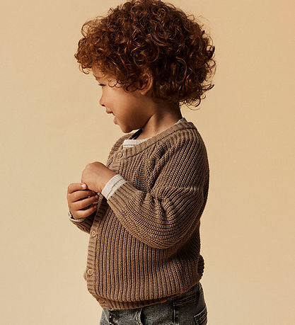 Lil' Atelier Cardigan - Strik - NmnEmlen - Sepia Tint