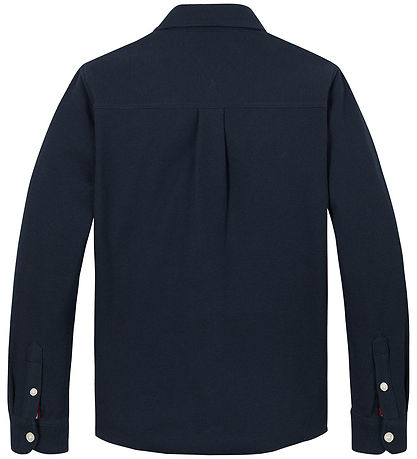 Tommy Hilfiger Skjorte - Micro Waffle - Dark Night Navy