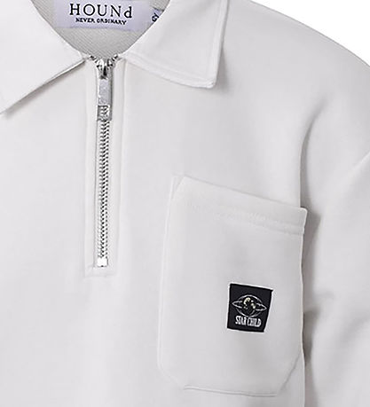 Hound Sweatshirt m. Lynlås - Off White