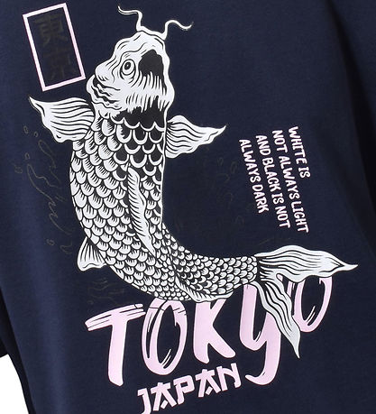 Hound T-shirt - Oversized - Navy m. Print