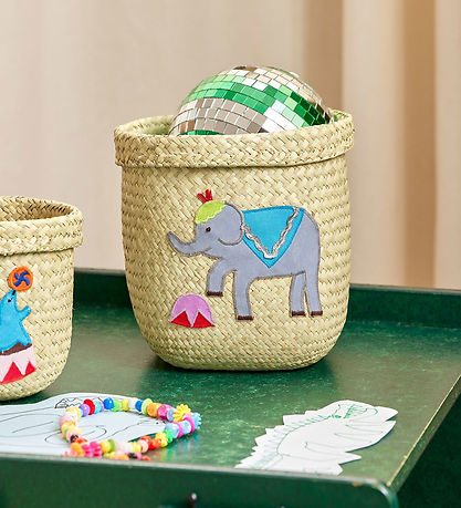 Rice Opbevaringskurv - Raffia/Søgræs - Circus - 20x20 cm - Natur