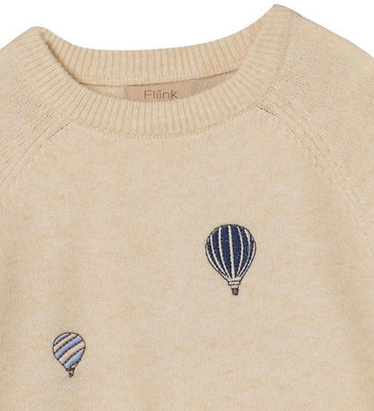 Fliink Bluse - Strik - Alon Balloon - Sandshell