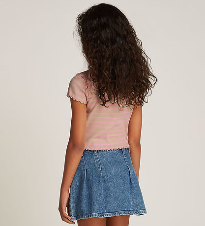 Tommy Hilfiger T-shirt - Rib - Classic Beige Pink Sugar Stripe