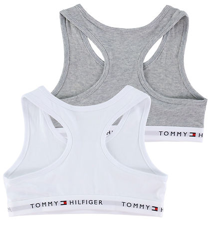 Tommy Hilfiger Toppe - 2-pak - Hvid/Gråmeleret