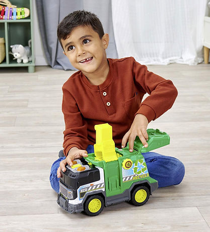 Dickie Toys Bil - Recycle Truck - Lys/Lyd