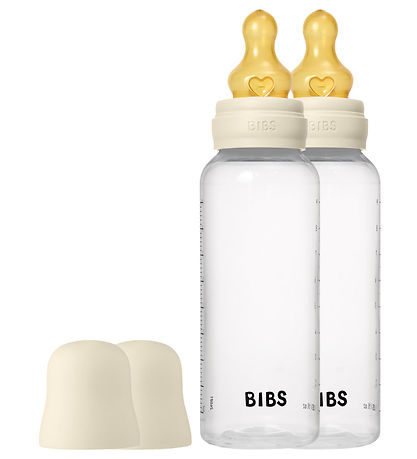 Bibs Sutteflaske - 2-pak - 270 ml - PP/Naturgummi - Ivory