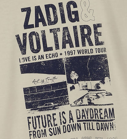 Zadig & Voltaire T-shirt - Beige m. Print