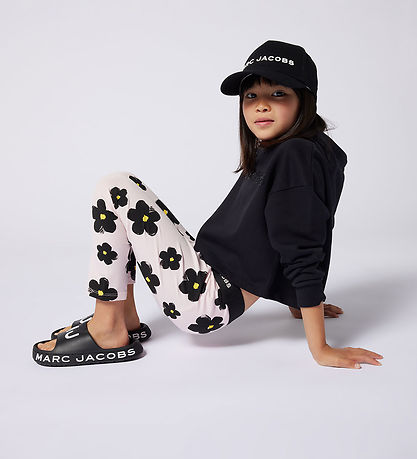 Little Marc Jacobs Leggings - Rosa/Sort m. Blomster