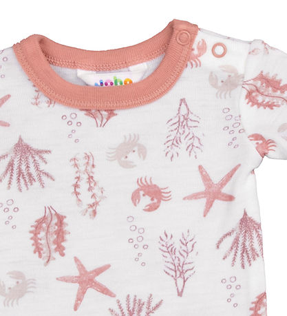Joha Body k/æ - Uld - Lyserød m. Print
