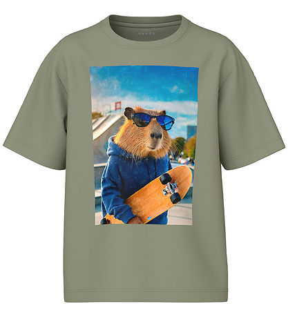 Name It T-shirt - NkmVoto - 2-pak - Tea/Bright White