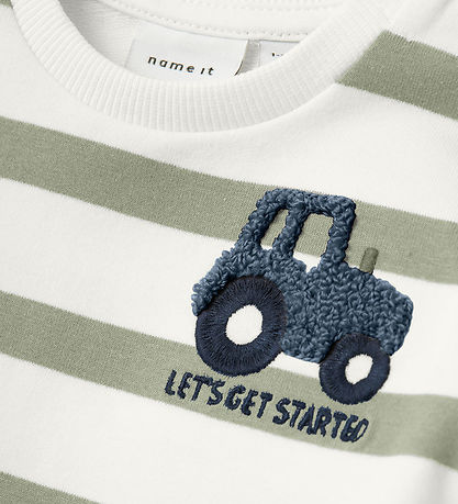 Name It Sweatshirt - NbmBevo - Tea m. Striber/Traktor