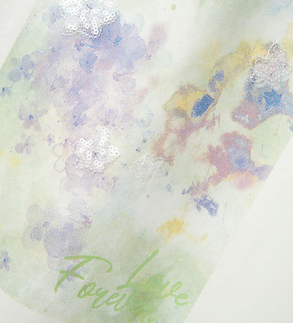 Name It T-shirt - NkfBatu - Cloud Dancer/Arcadian green
