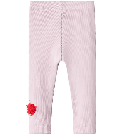 Name It Leggings - Rib - NbfBolia - Winsome Orchid m. Kirsebær