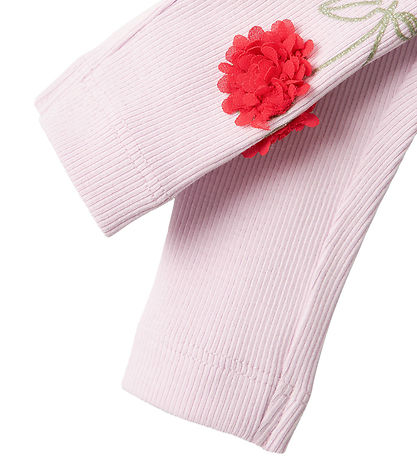 Name It Leggings - Rib - NbfBolia - Winsome Orchid m. Kirsebær