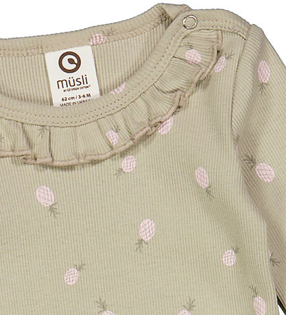 Müsli Body l/æ - Rib - Pineapple - Soft Green/Poetry Green/Mary