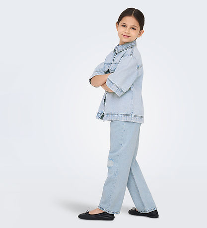 Kids Only Denimjakke - KogSophie - Light Blue Denim