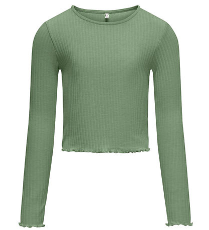 Kids Only Bluse - Noos - Rib - KogNella - Hedge Green
