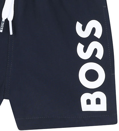 BOSS Badeshorts - Navy m. Hvid