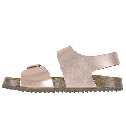Pom Pom Sandaler - Velcro - Metal Rose