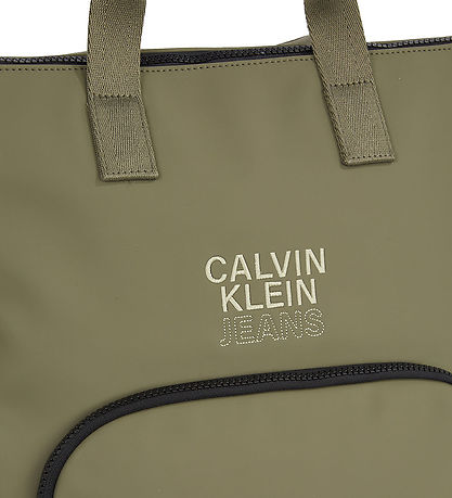 Calvin Klein Pusletaske - Rubber Diaper BP - Dusty Olive