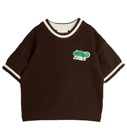 Mini Rodini T-shirt - Strik - Lizard - Brun 