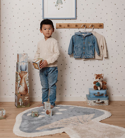 Little Dutch Gulvtæppe - 102x118 cm - Blå Svamp