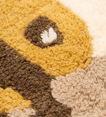 Little Dutch Gulvtæppe - 110x110 cm - Beige m. Kanin/Bi
