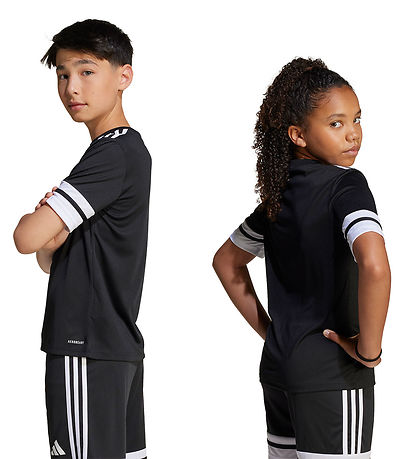 adidas Performance T-shirt - SQUA25 JSY Y - Sort/Hvid
