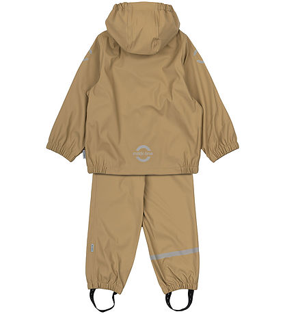 Mikk-Line Regntøj m. Seler - PU - Recycled - Kelp