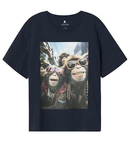 Name It T-shirt - 2-pak - NkmVoto - Celestial Blue/Navy Blazer m