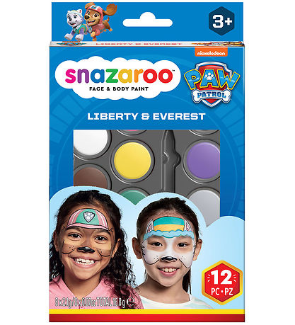 Snazaroo Ansigtsmaling - 12 Dele - Paw Patrol - Liberty & Evere