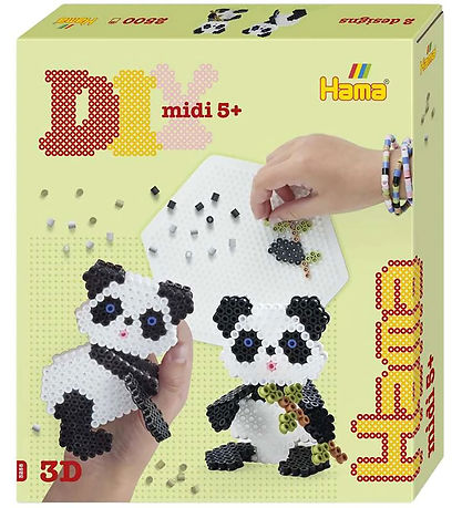 Hama Midi Perlesæt - 3D - 2500 stk - Panda