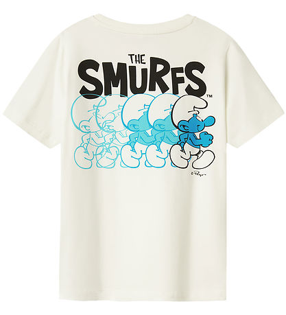 Name It T-shirt - NkmFinne - Smurfs - Cloud Dancer