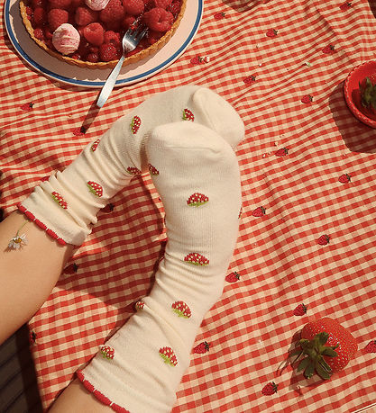Flöss Strømper - 2-pak - Strawberry
