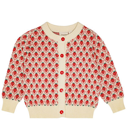 Flöss Cardigan - Strik - Zuri - Soft White Berry
